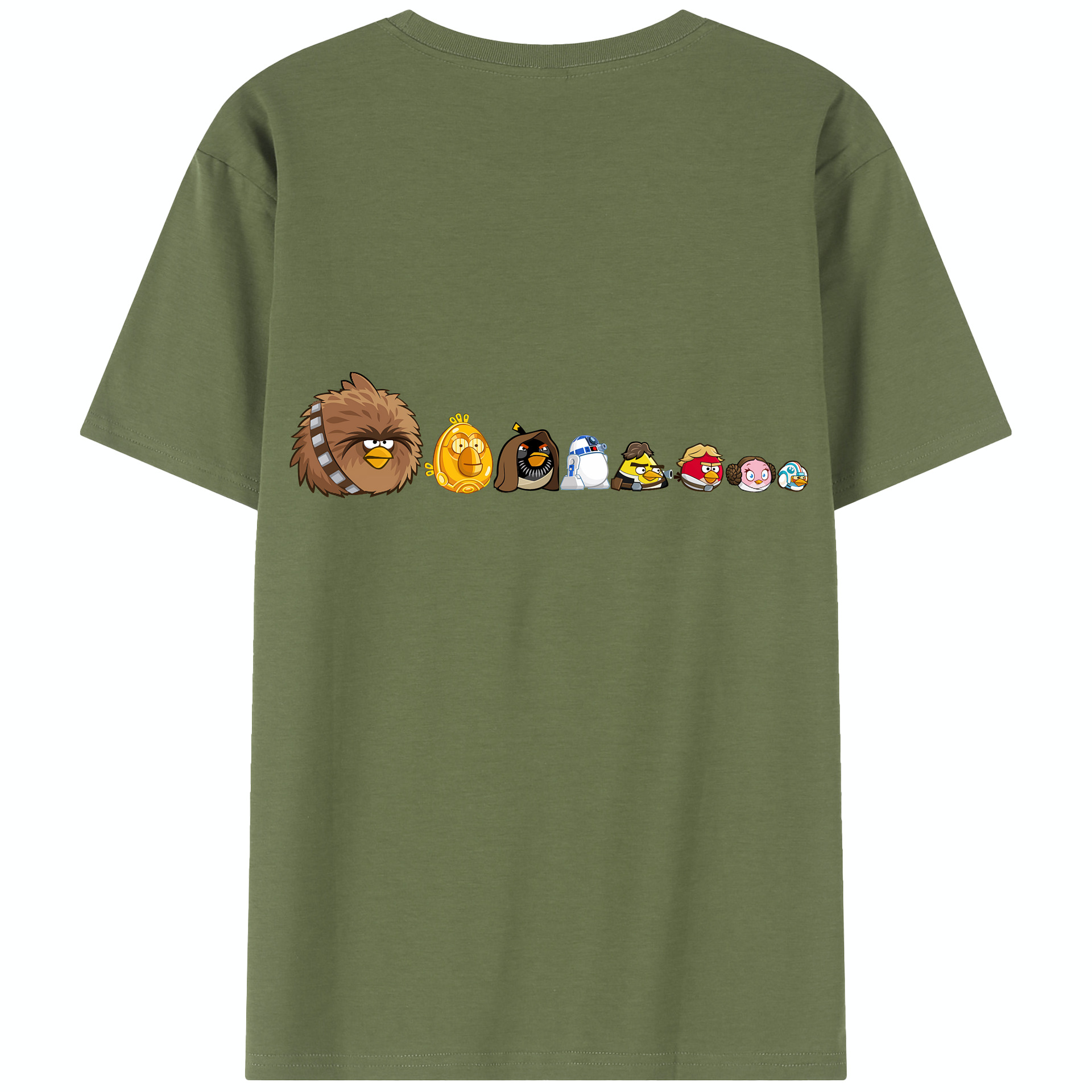 （画像用） Angry Birds アングリーバード 綿100％半袖Tシャツ（背面プリント）